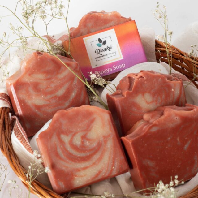 Papaya Soap 100gm Handmade & Cold Processed and Organic