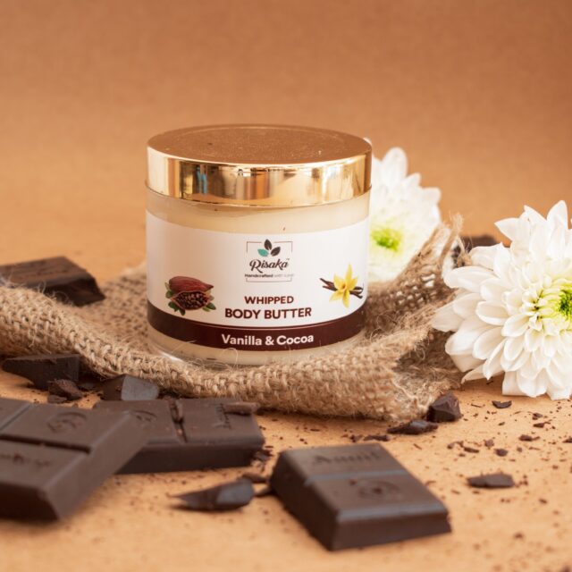 Whipped Body Butter with Cocoa and Vanilla in attractive Jar of 75gm