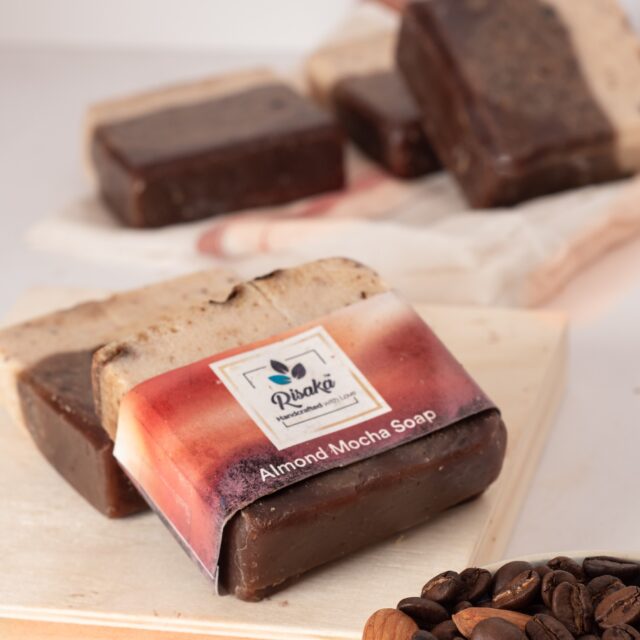 Handmade Almond Mocha Soap 100gm Cold processed and Organic