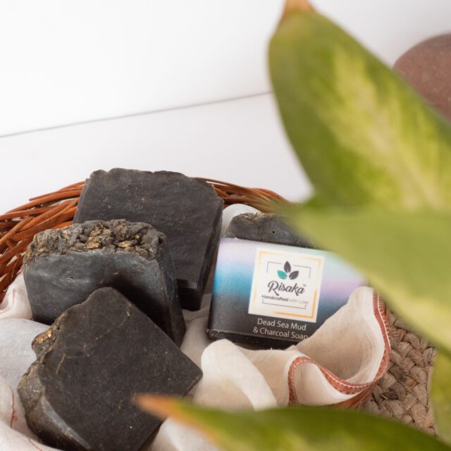 Dead Sea Mud and Charcoal Soap 100gm Cold Processed and Organic